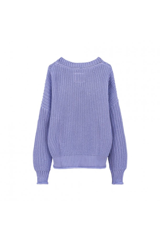 Knitted V Sweater  Purple Haze