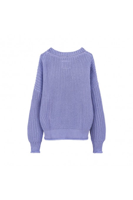 Knitted V Sweater  Purple Haze